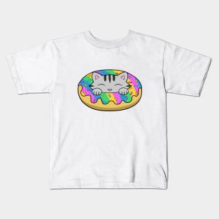 Pastel Donut Cat Kids T-Shirt